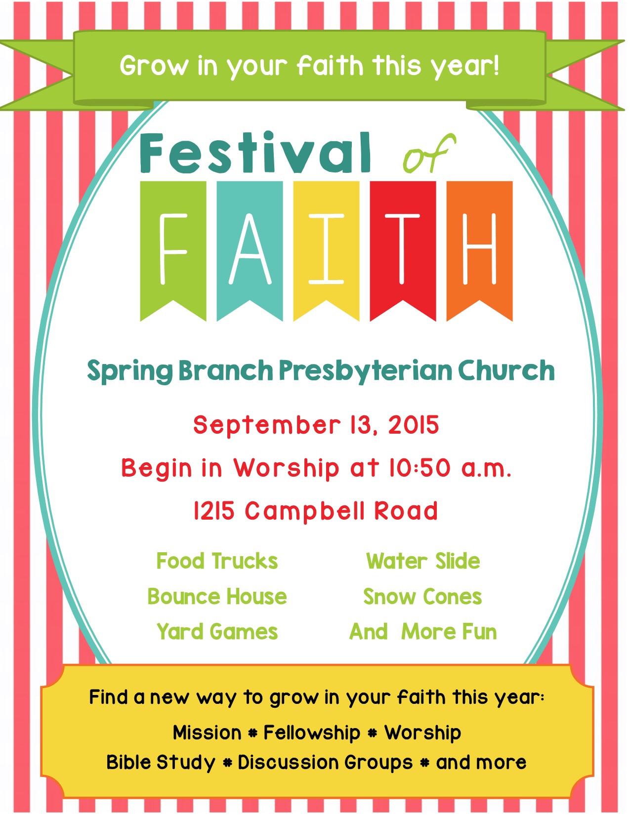 Festival of Faith Flyer